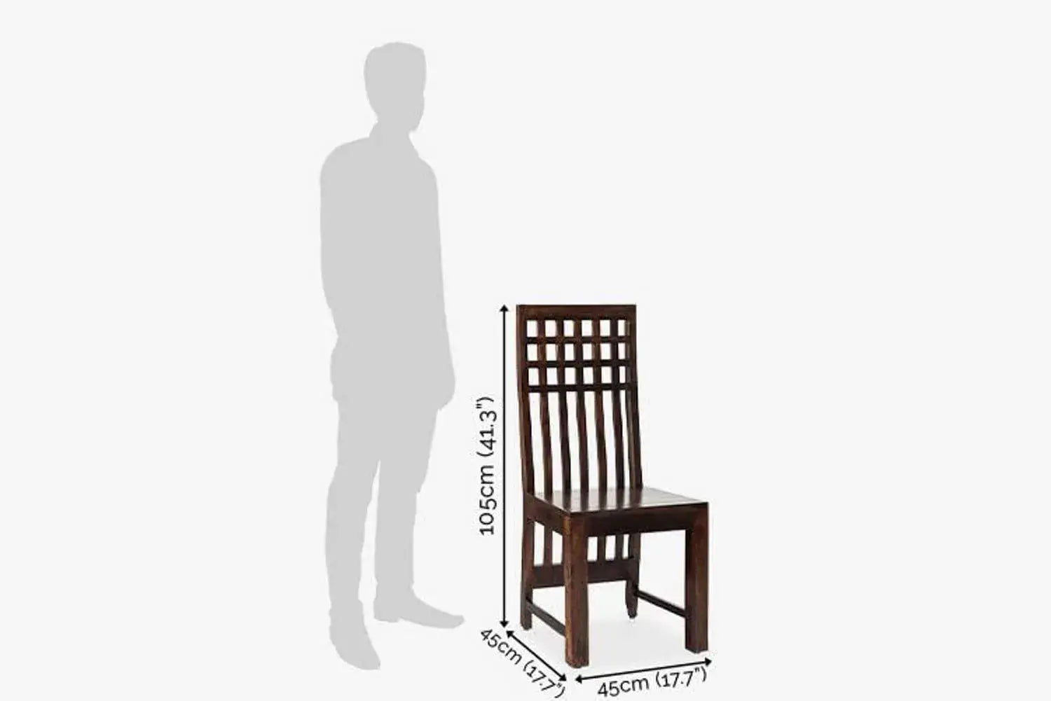 4 Seater Dining Table With Chairs | Walnut Finish