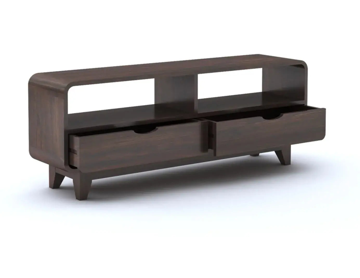 Sideboard Low Height TV Cabinet - Walnut Finish - Medium Size