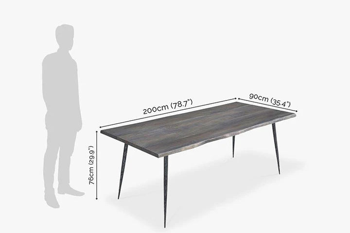 Solid Wood INDIANA Dusk Dining Table