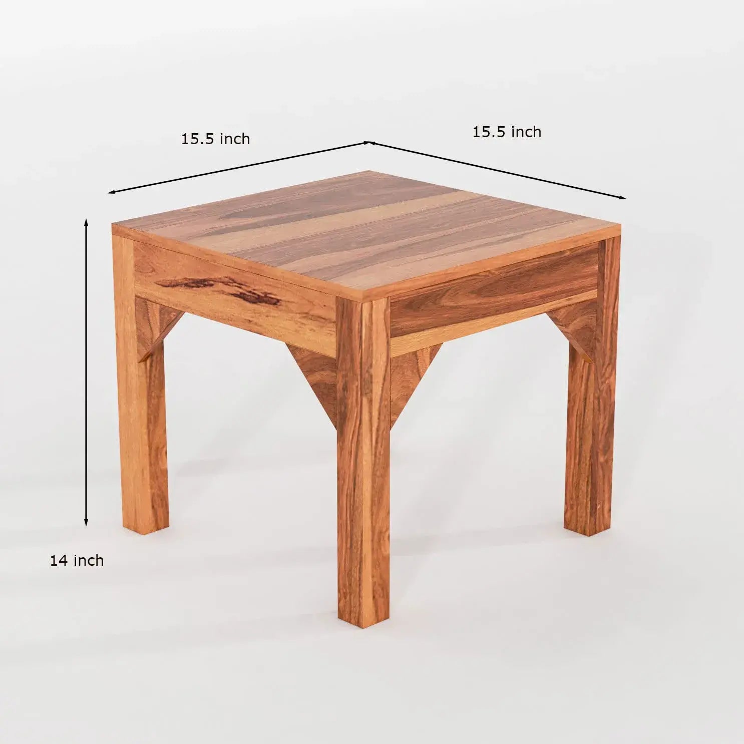 Coffee Table With 4 Stools | Natural Teak Finish