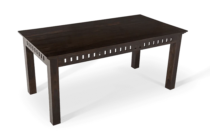 Solid Wood Kuber Dining Table - Walnut Finish