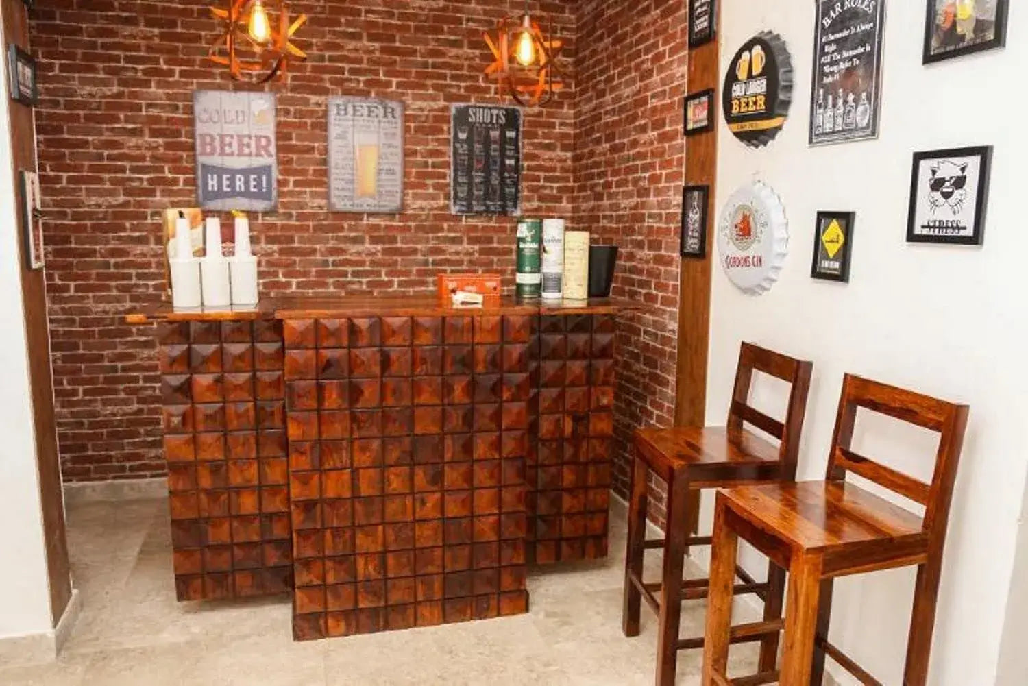 Bar Cabinet For Wine Bottle And Display Unit