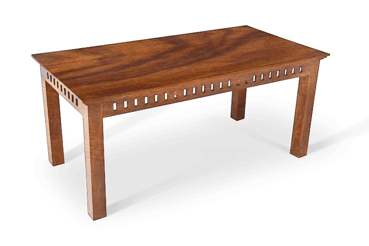 Solid Wood Kuber Dining Table - Honey Finish