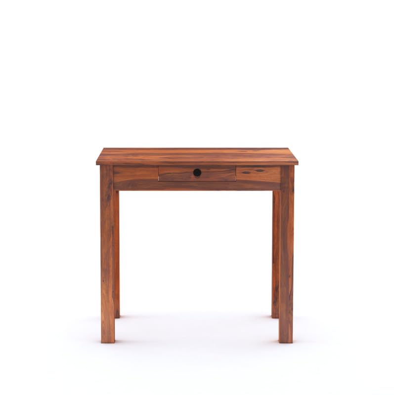 Sheesham Wood Study Table with 1 Drawer Storage | Students Writing Laptop Desk Furniture | Multipurpose Wooden Computer Workstation for Home, Bedroom, Study Room, and Office