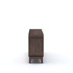 Sheesham Wood TV Cabinet Stand With 3 Cane Drawers And 2 Shelves - Walnut Finish