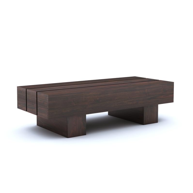 Wood Rectangle Center Coffee Table | Multipurpose Modern Tea Table | Durable Wooden Teapoy Furniture for Home, Lounge, Living Room, Hotels, Hall and Office