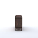 Sheesham Wood TV Cabinet Stand With 2 Cane Drawer and 2 Shelves - Walnut Finish - 114cm