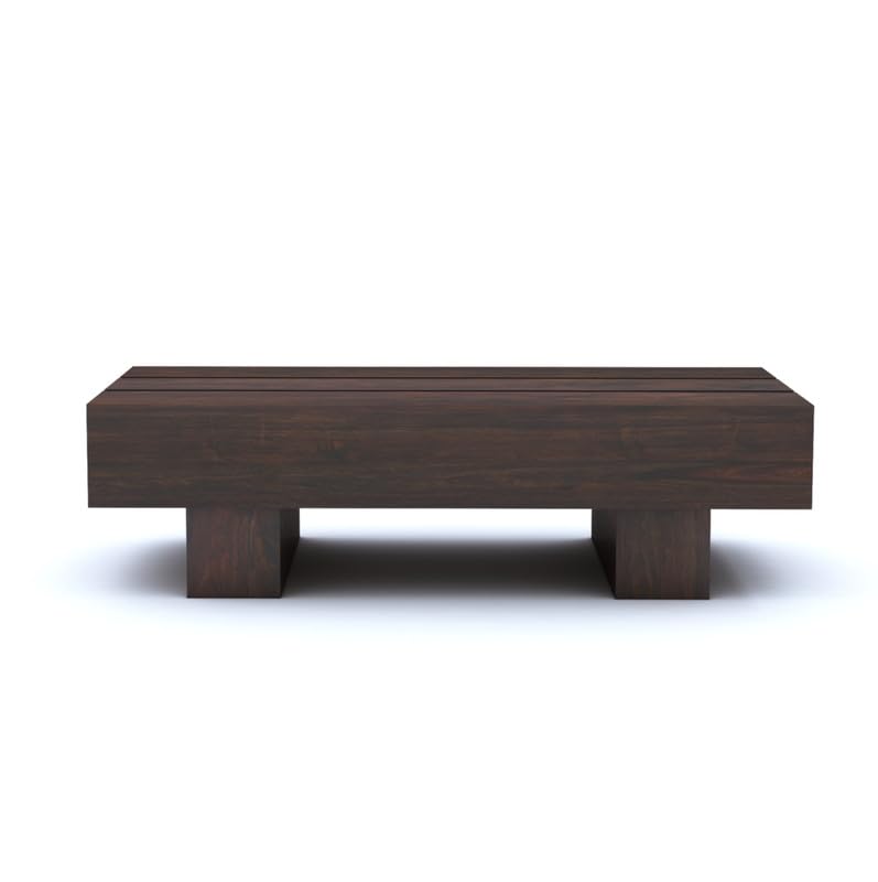 Wood Rectangle Center Coffee Table | Multipurpose Modern Tea Table | Durable Wooden Teapoy Furniture for Home, Lounge, Living Room, Hotels, Hall and Office