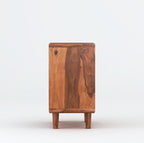 Sheesham Wood Bedside Table with Cabinet Storage Night Stand Sofa Side Table End Table Furniture for Living Room Home Office