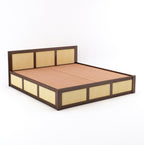 Sheesham Wood Queen Size Bed with Box Storage for Bedroom Home Living Room Hotel Wooden Double Bed Cot Palang Furniture
