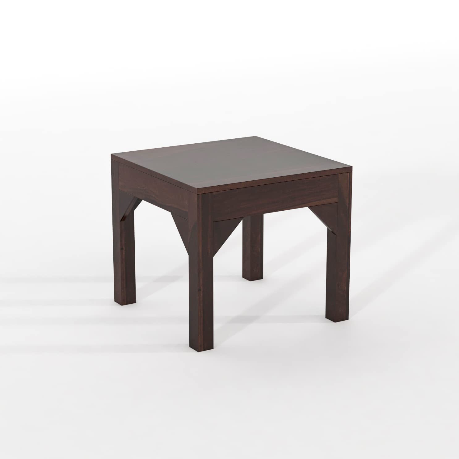 Sheesham Wood Coffee Table with 4 Stools for Living Room Wooden Teapoy Tea Tables Furniture for Hotels Home Office