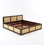 Sheesham Wood Queen Size Bed with Box Storage for Bedroom Home Living Room Hotel Wooden Double Bed Cot Palang Furniture