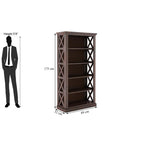 Sheesham Wood Bookshelf with Open Shelf Storage Wooden Showcase Display Unit Book Stand for Home, Office, Living Room