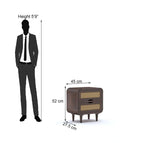 Sheesham Wood Bedside Table with Cabinet Storage Night Stand Sofa Side Table End Table Furniture for Living Room Home Office