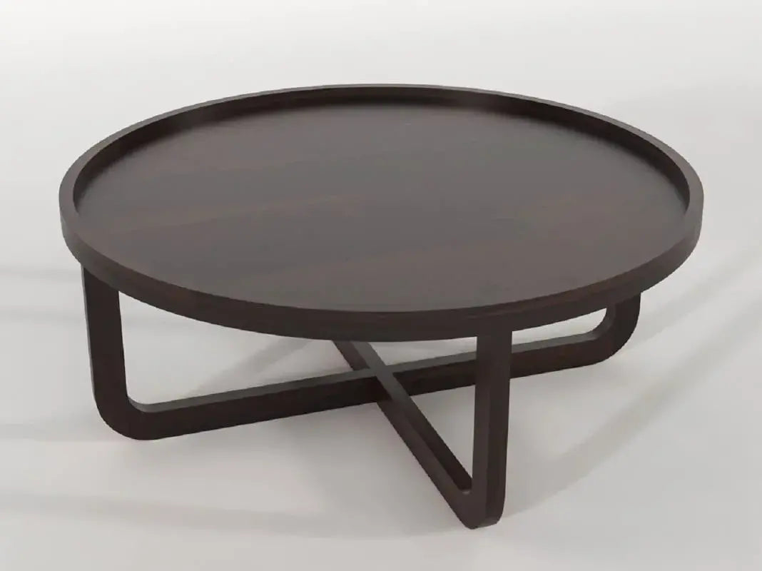 Round Center Coffee Table | Walnut Finish