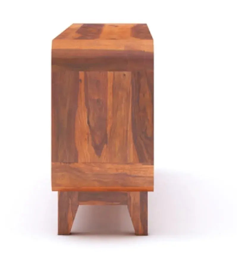 Sideboard Low Height TV Cabinet - Honey Finish - Medium Size