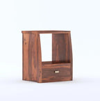 Sheesham Wood Bedside Table With 1 Drawer - Honey Finish