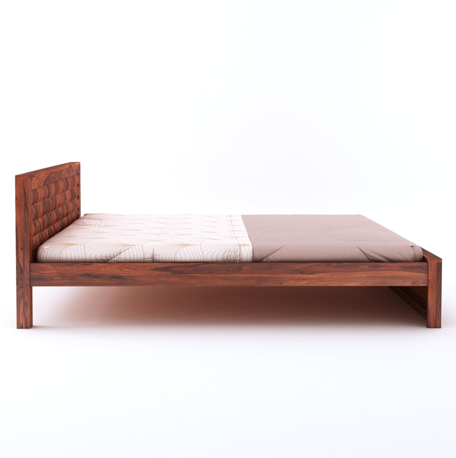 Sheesham Wood Queen Size Bed with Box Storage and Headboard | Durable Wooden Double Bed Cot Palang Furniture for Bedroom, Living Room, Guest Room, Hotel and Home