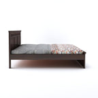 Double Bed Cot Palang With Headboard King Size - Walnut Finish (WS)