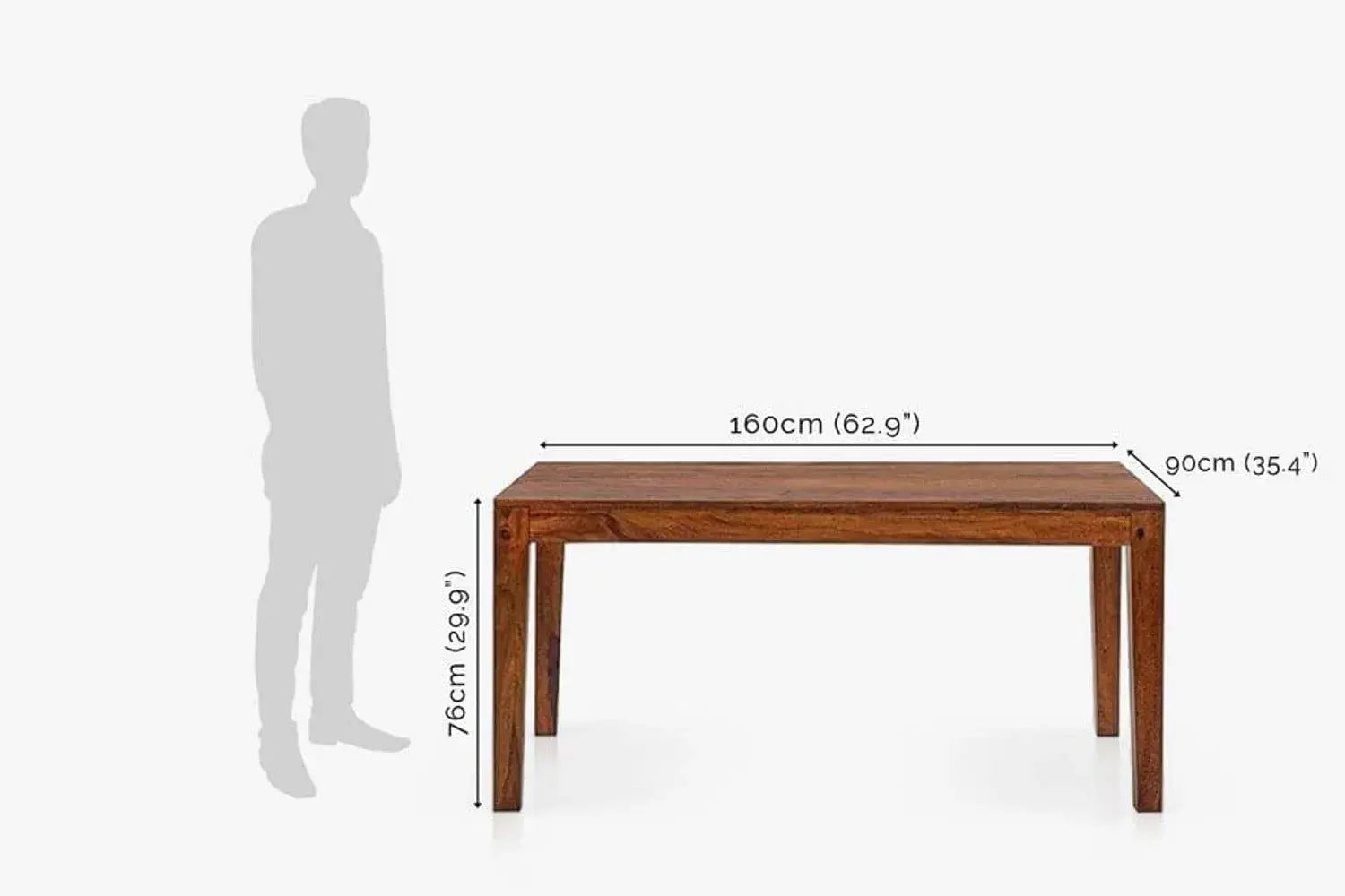 6 Seater Dining Table | Honey Finish