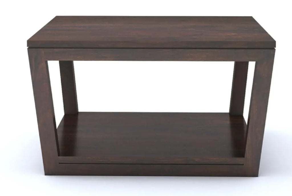 Coffee Table with Open Shelf Storage - Walnut Finish