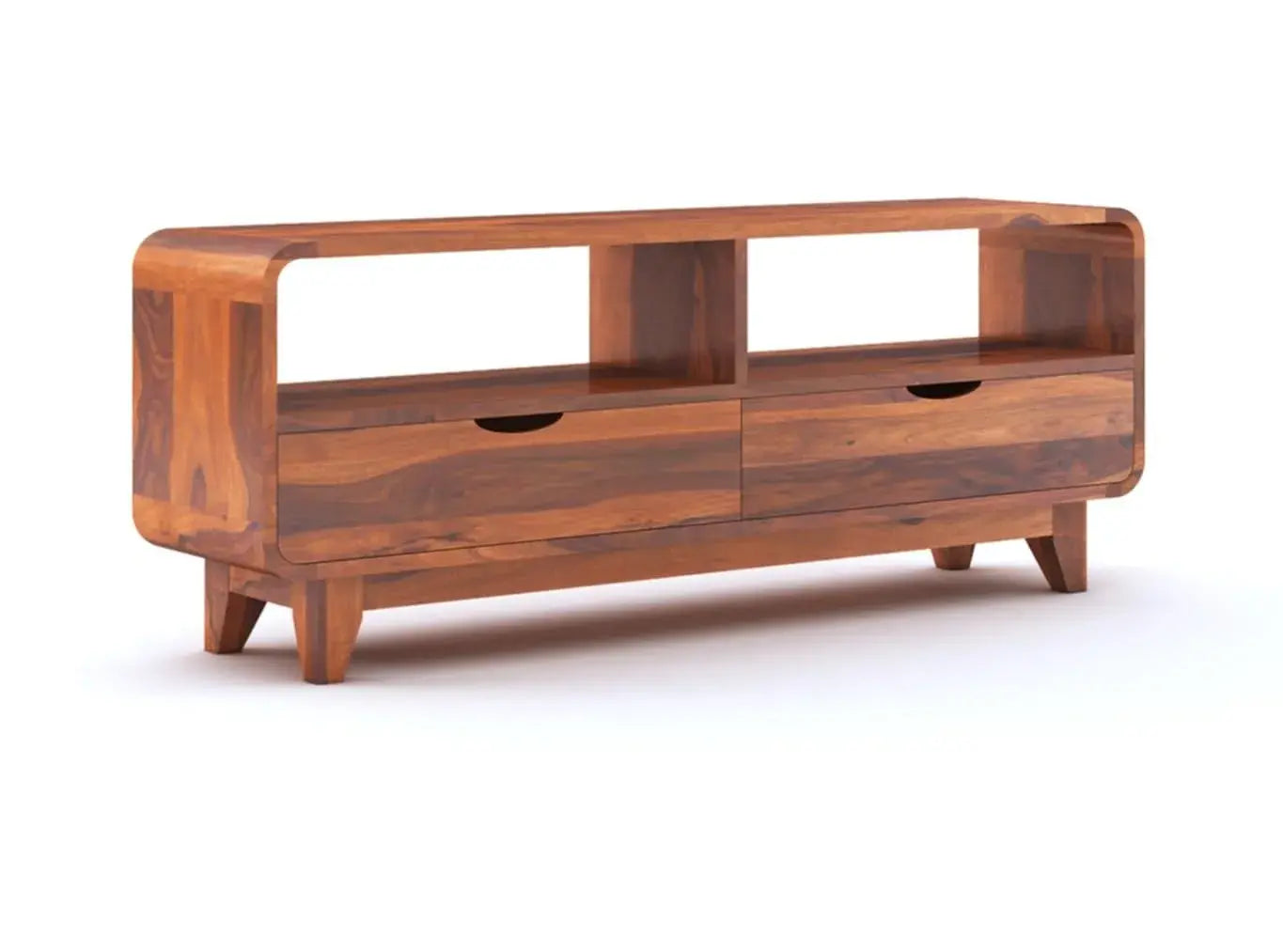 Sideboard Low Height TV Cabinet - Honey Finish - Small Size