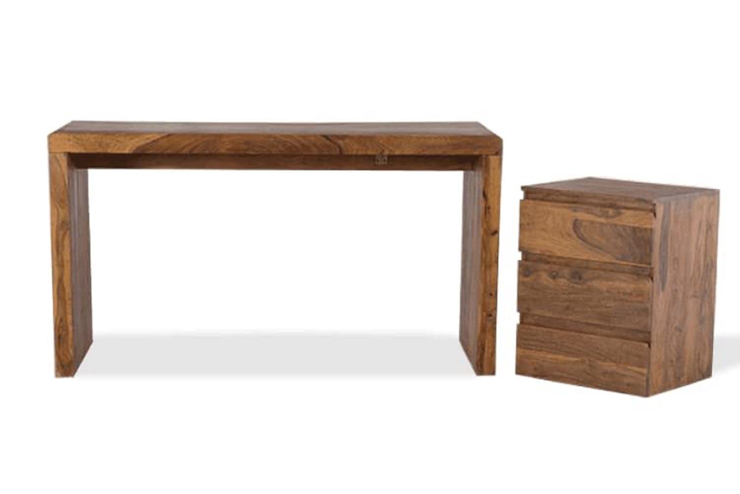 Sheesham Wood Writing Study Table with Drawer Storage for Students Laptop Desk Wooden Furniture Office Desk for Study Room Home Office