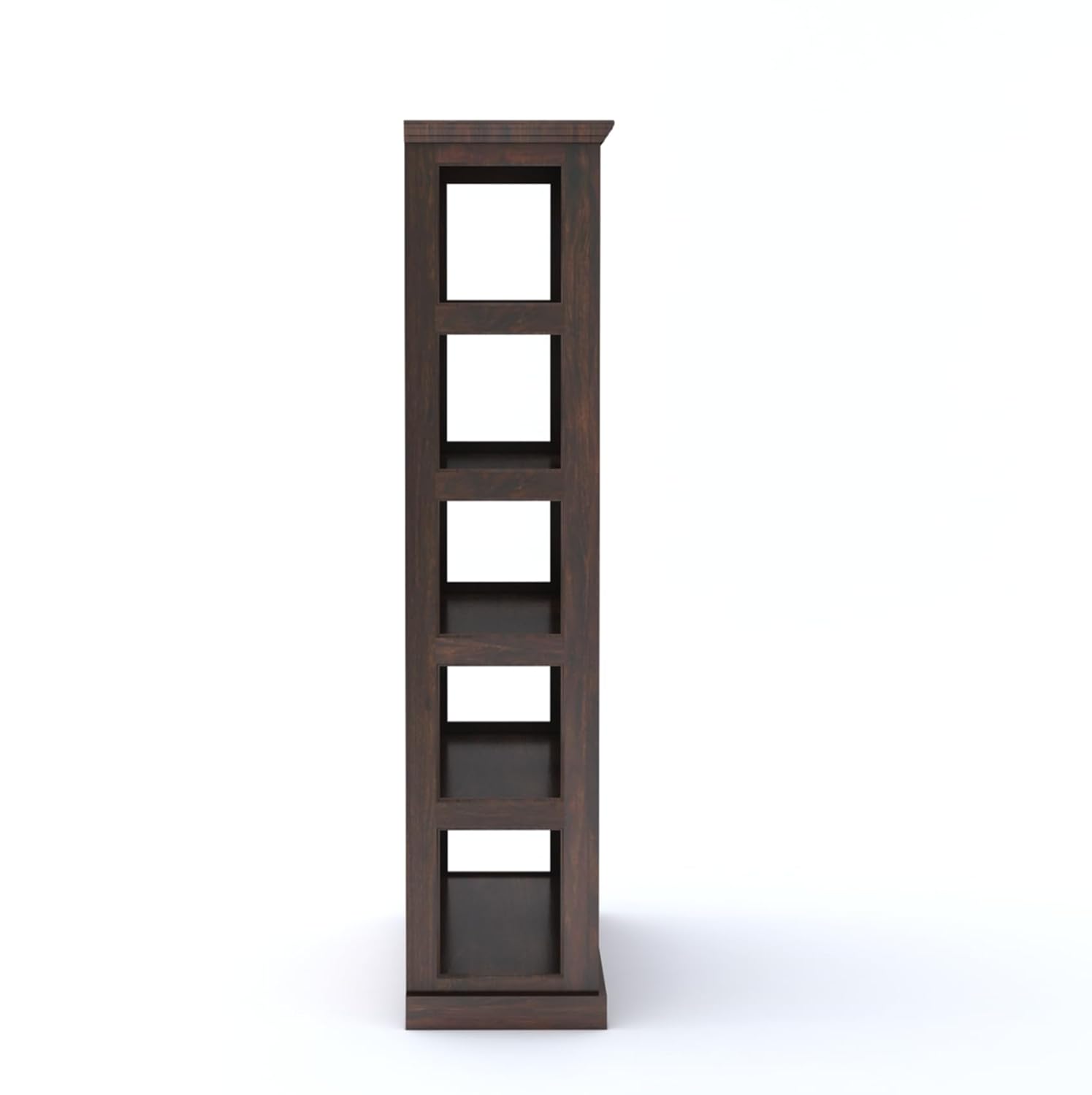 Sheesham Wood Bookshelf with Glass Door for Home Library Solid Wood Bookcase Wooden Crockery Cabinet for Kitchen Book Shelf