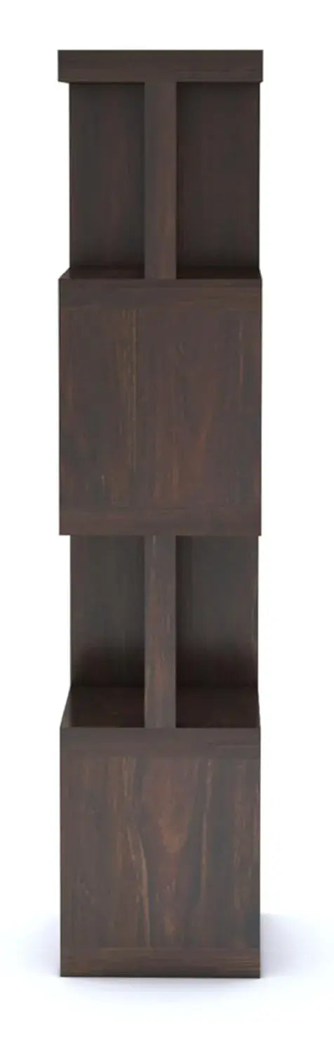 Zig Zag Wall Shelves Hanging Shelf - Walnut Finish