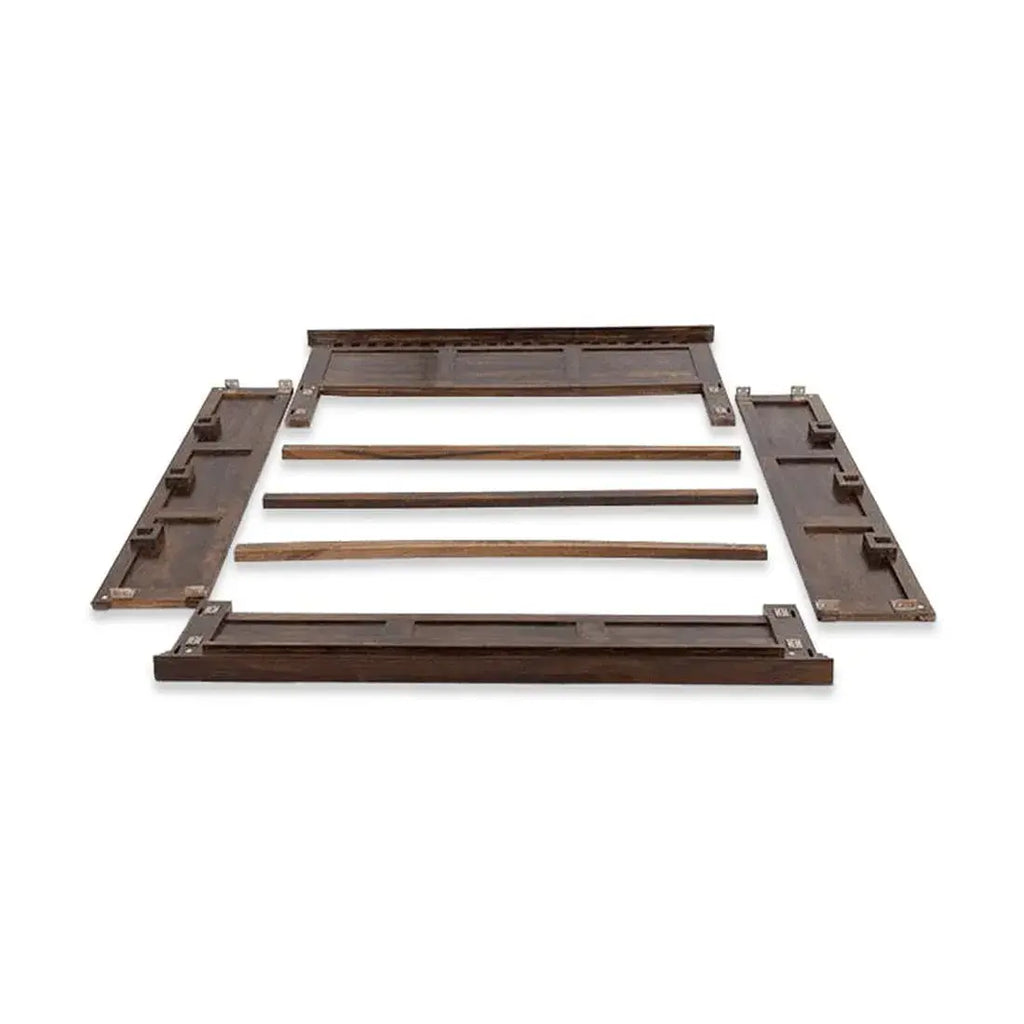 Wood Crafter Queen Size Bed With Both Side Opening - Walnut Finish