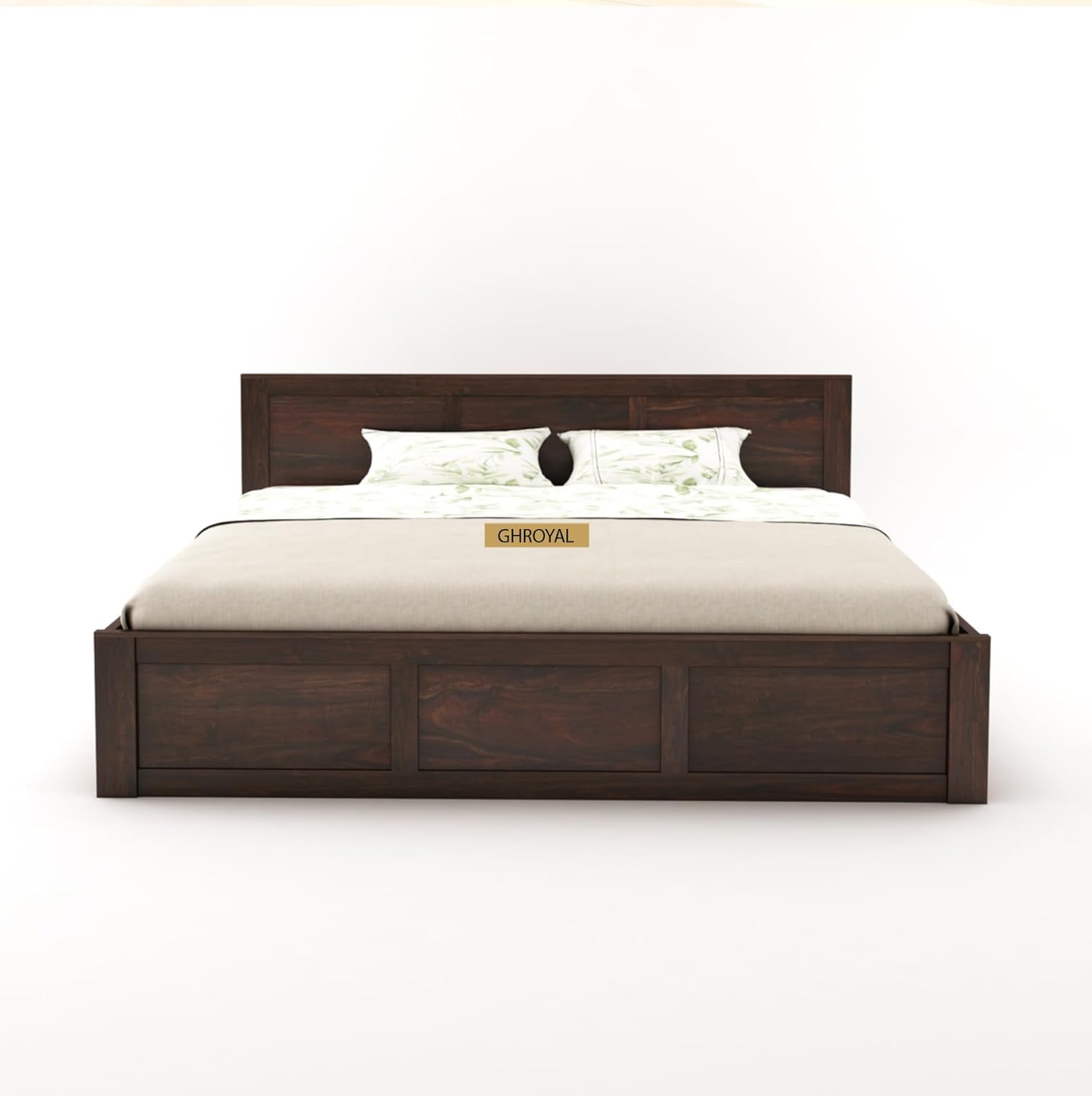Sheesham Wood Queen Size Bed with Hydraulic Storage for Bedroom Living Room Home Hotel Furniture Wooden Double Bed Cot Palang for Guest Room