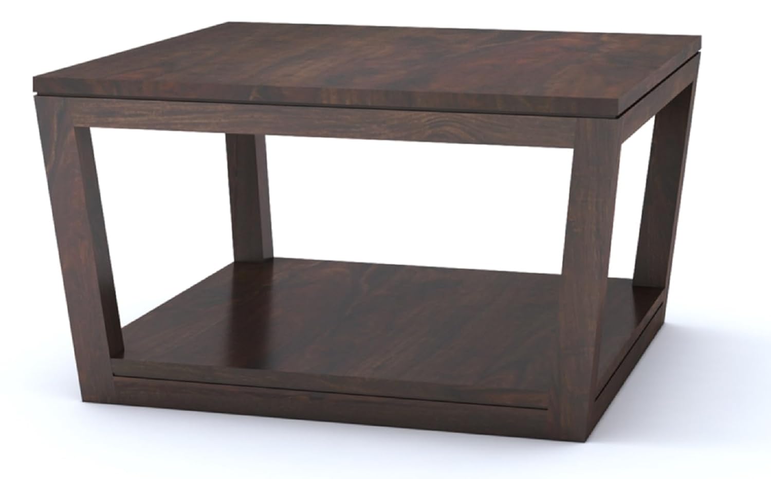 Sheesham Wood Coffee Table with Open Shelf Storage Wooden Tea Tables Solid Wood Center Table Furniture for Bedroom Living Room Home Office