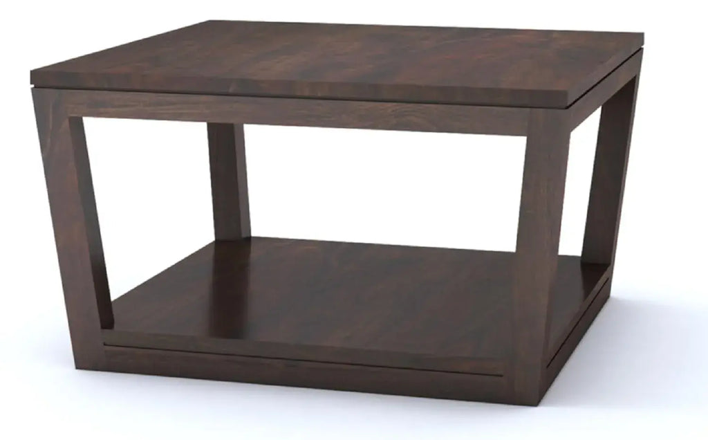 Coffee Table with Open Shelf Storage - Walnut Finish