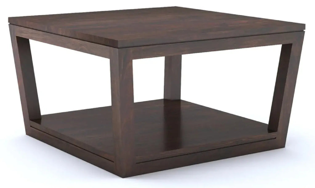 Coffee Table with Open Shelf Storage - Walnut Finish