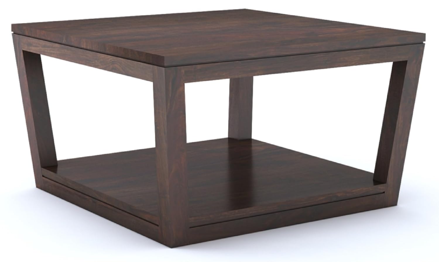 Sheesham Wood Coffee Table with Open Shelf Storage Wooden Tea Tables Solid Wood Center Table Furniture for Bedroom Living Room Home Office