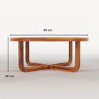 Sheesham Wood Round Center Coffee Table Wooden Teapoy Tea Cocktail Tables Furniture for Home Office Living Room Bedroom Hall