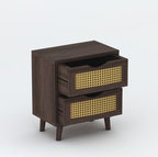 Sheesham Wood Bedside Table with Cabinet Storage Night Stand Sofa Side Table End Table Furniture for Living Room Home Office