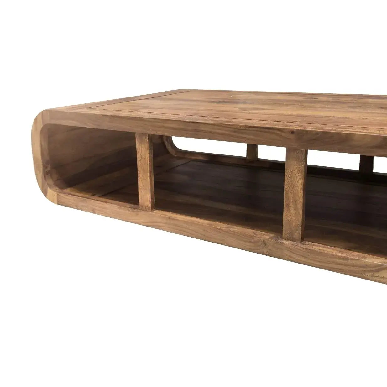 Coffee Table With Shelf Storage | Honey_Finish