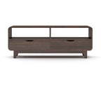 Wood Sideboard Low Height TV Stand - Walnut Finish