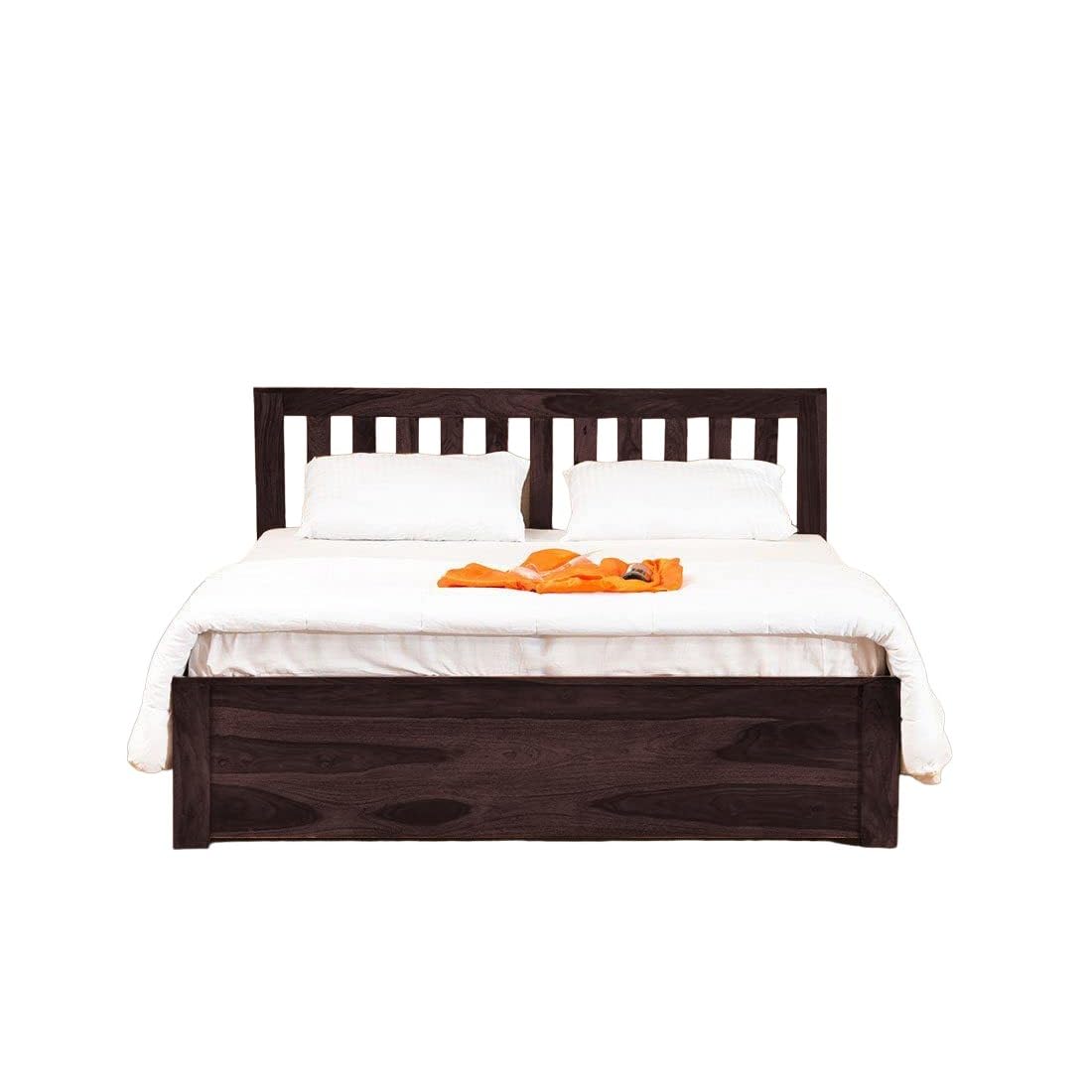 Sheesham Wood Queen Size Bed with Box Storage for Bedroom Living Room Home Wooden Double Bed Cot Palang Furniture