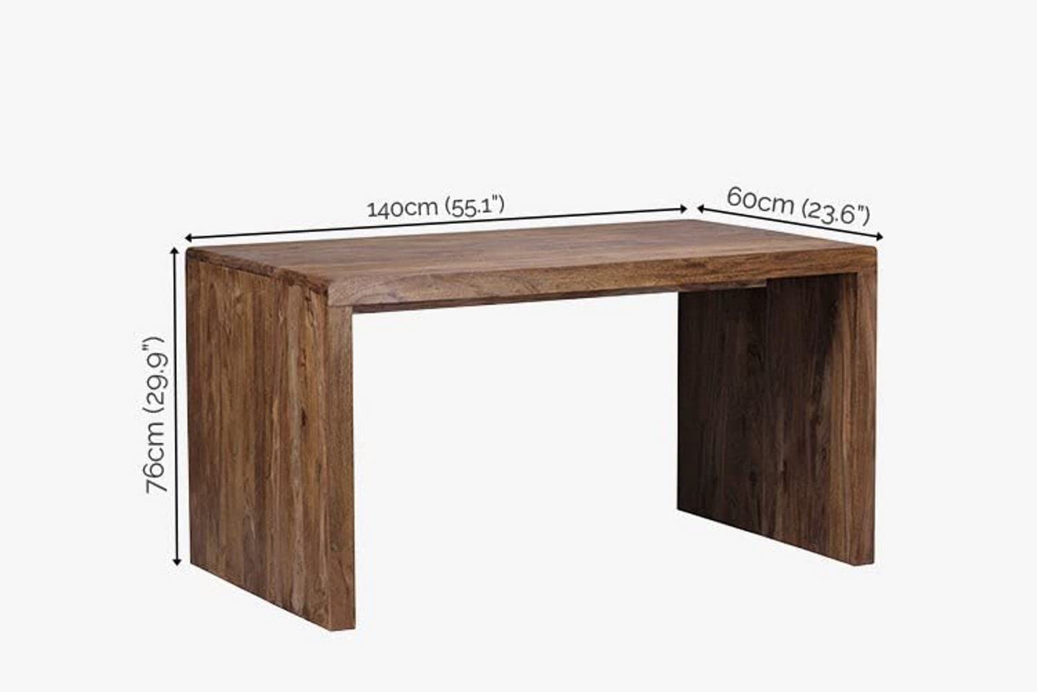 Sheesham Wood Writing Study Table with Drawer Storage for Students Laptop Desk Wooden Furniture Office Desk for Study Room Home Office