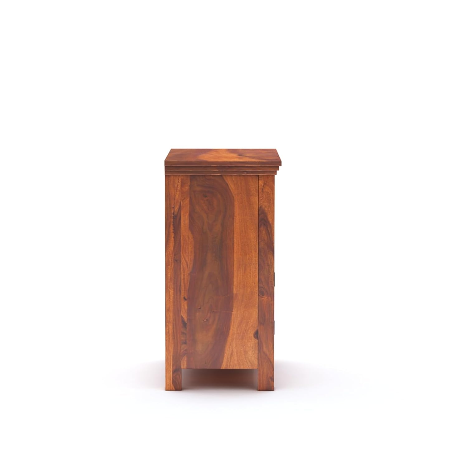 Sheesham Wood Bedside Table with Drawer and Cabinet Storage End Table Sofa Side Table for Living Room Home and Office