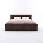 Sheesham Wood Queen Size Bed with Box Storage and Headboard | Durable Wooden Double Bed Cot Palang Furniture for Bedroom, Living Room, Guest Room, Hotel and Home
