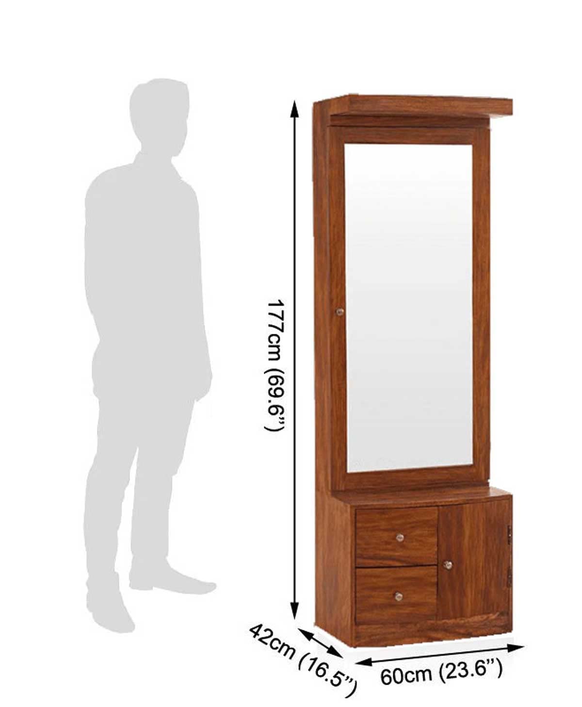 Dressing Table With Mirror - Bronze 1 Drawer