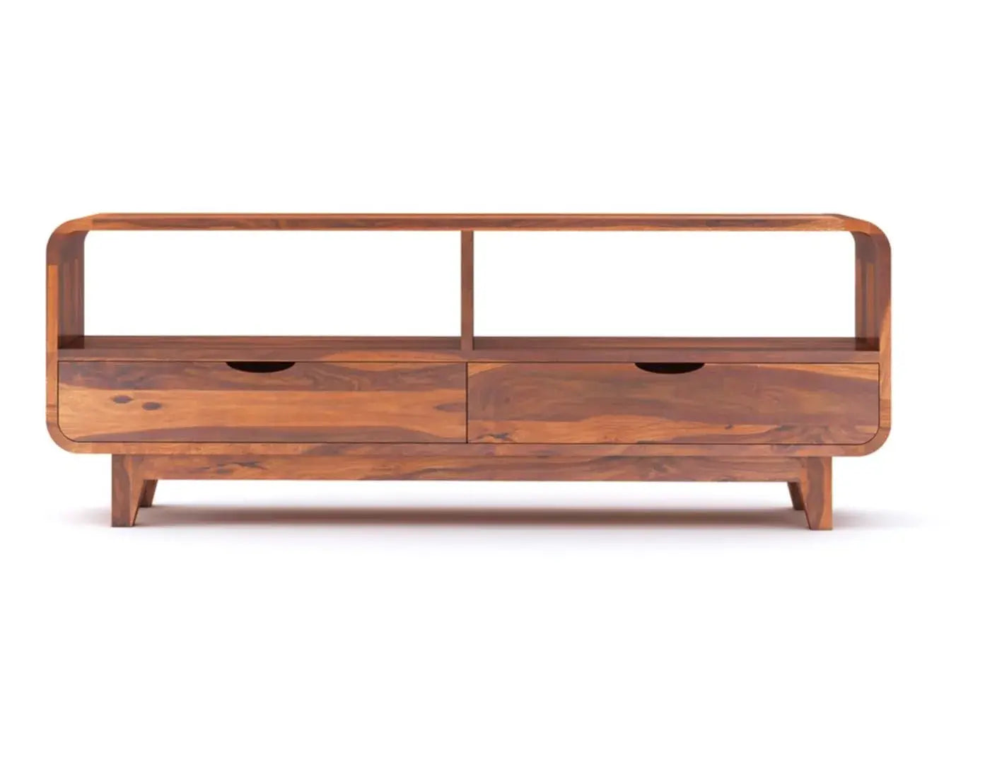 Sideboard Low Height TV Cabinet - Honey Finish - Medium Size