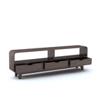 TV Cabinet With 3 Drawer Storage - Walnut Finish
