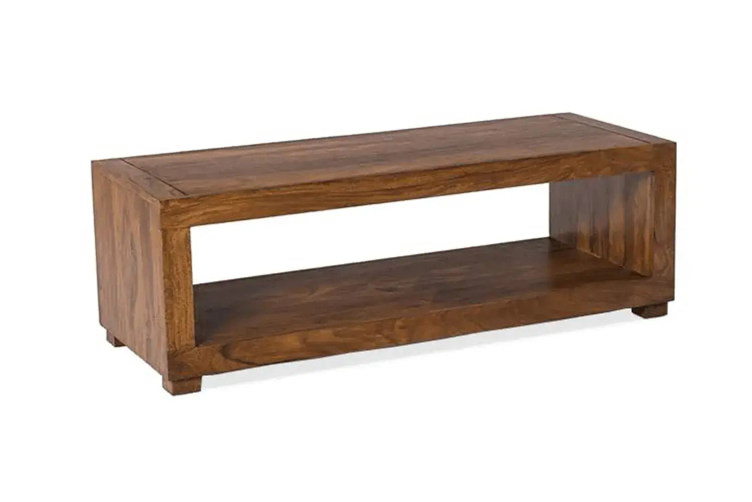 Coffee Table With Shelf Storage | Natural_Finish
