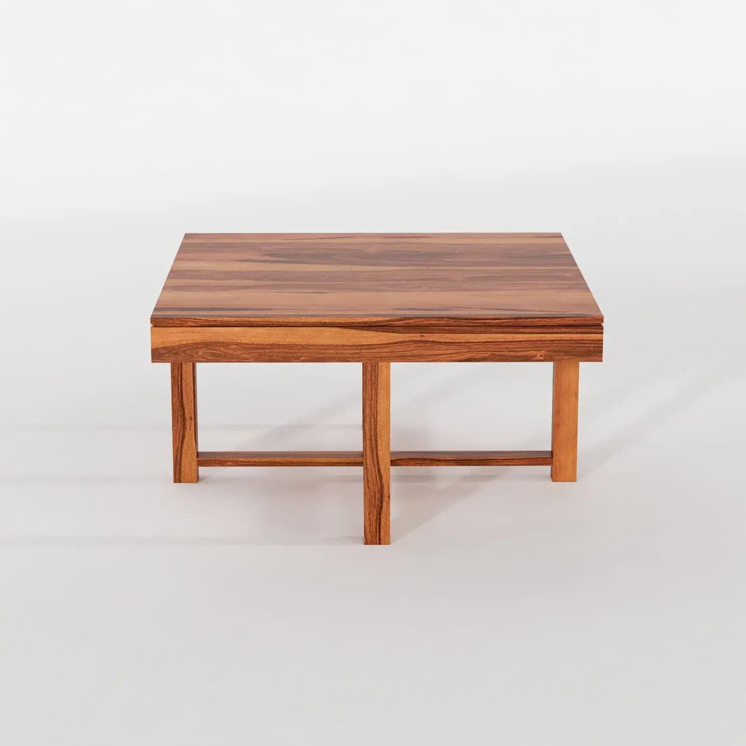 Coffee Table With 4 Stools | Natural Teak Finish
