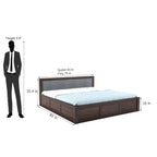 Sheesham Wood King Size Bed with Box Storage for Bedroom Living Room Home Hotel Wooden Double Bed Cot Palang with Cushion Headboard Furniture