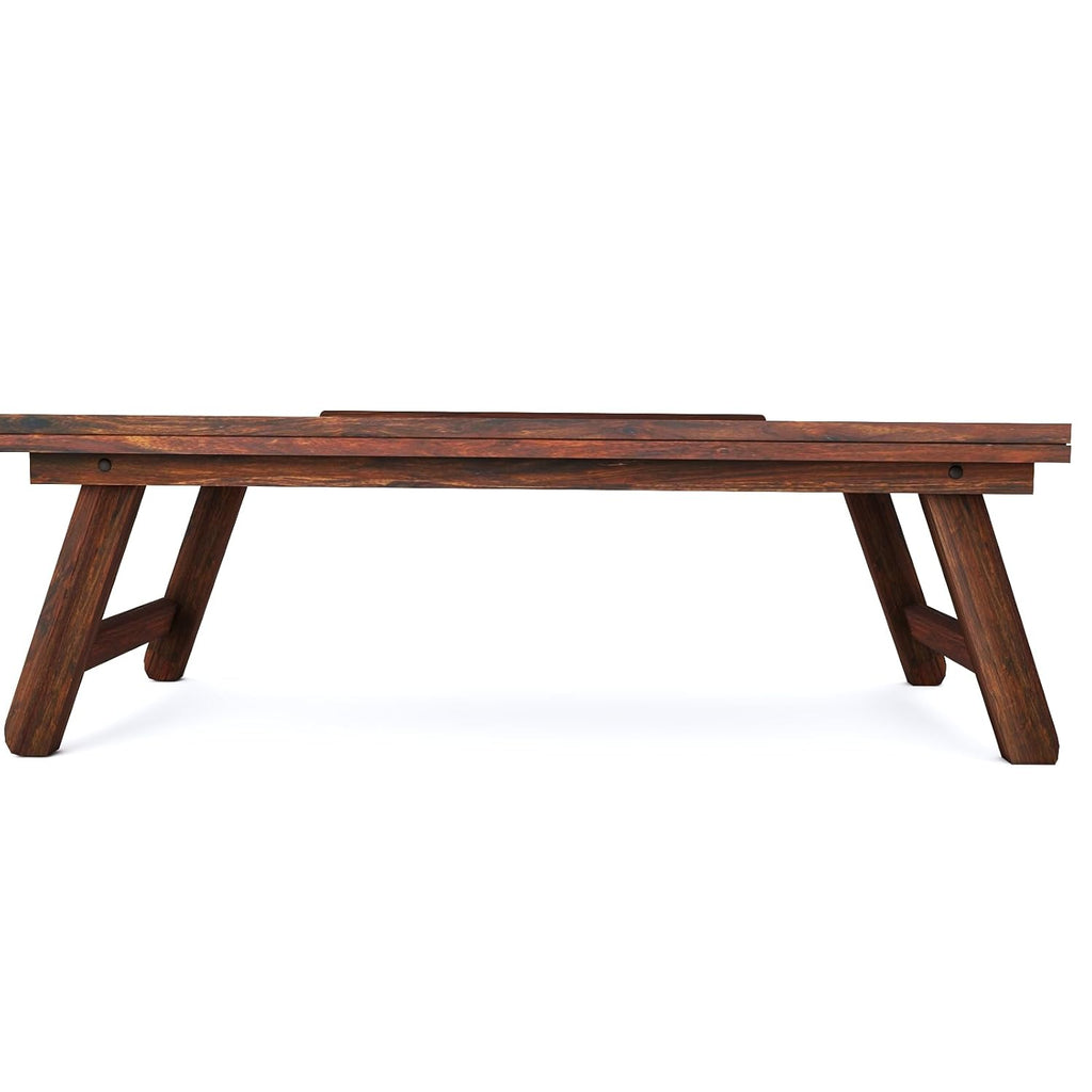 Sheesham Wood Rectangle Laptop Desk and Study Table | Solid Wooden Adjustable and Foldable Design Table for Home and Office